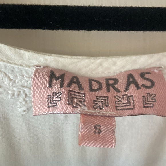 White APC Madras Indian-style shirt/tunic- size small - Picture 2 of 6